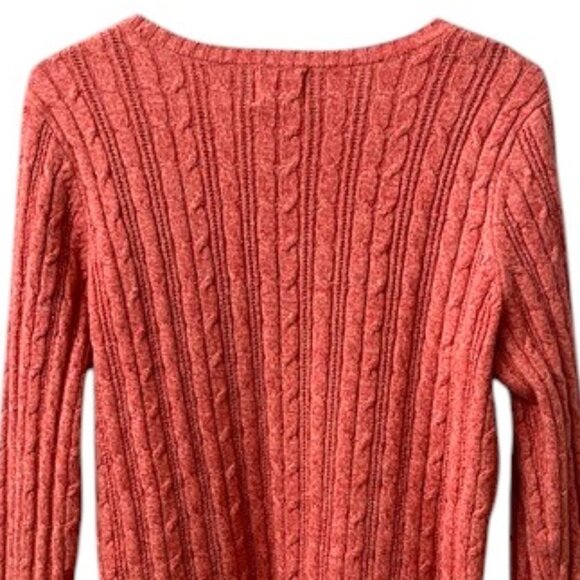 St. John's Bay Coral Cable Knit Sweater - Picture 5 of 7